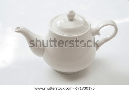 teapot on white background.