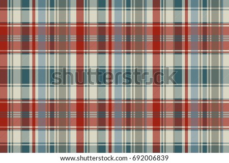 Striped plaid fabric texture seamless background. Vector illustration.