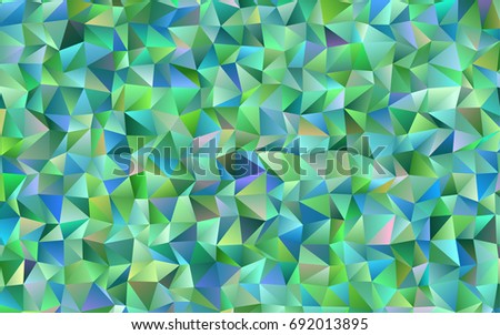 Light Blue, Green vector polygon abstract background. Creative illustration in halftone style with gradient. Brand-new style for your business design.