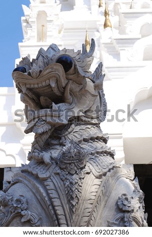 lion sculpture in the temple