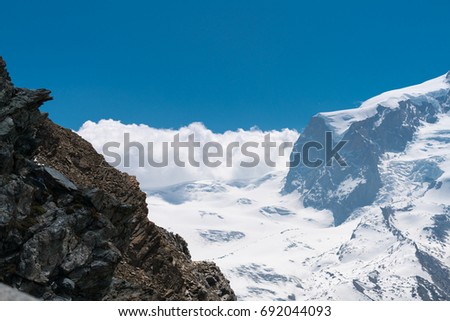 Matterhorn Glacier Paradise in Pennine alps, Zermatt, Valais, Switzerland, Europe