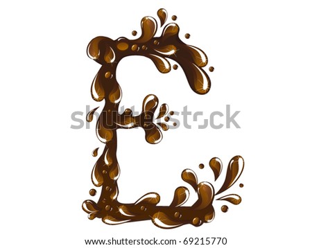Chocolate letter E
