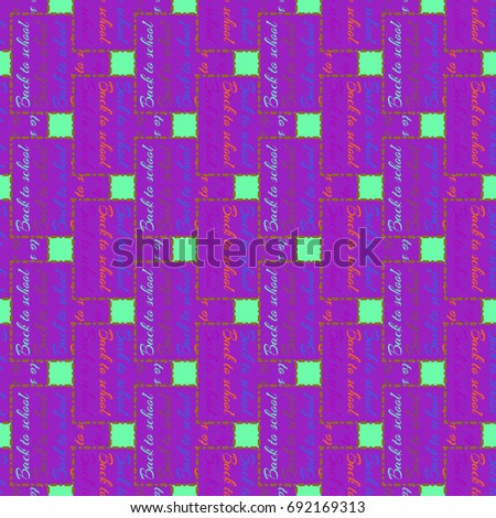Back to school, new seamless pattern for background. Decorative backdrop can be used for wallpaper, pattern fills, web page background, surface textures. Memphis style for fashion