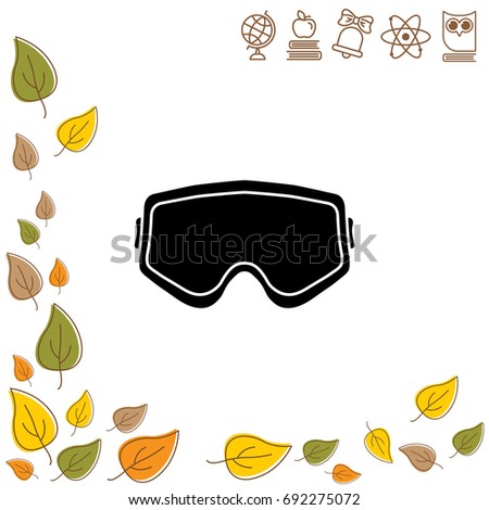 Protective glasses. Glasses for airsoft icon