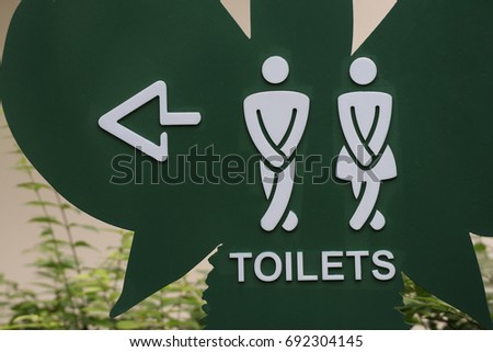 modern public toilet sign 