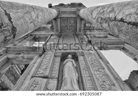  Black and white Ephesus (Efes),Selcuk,Izmir,Turkey