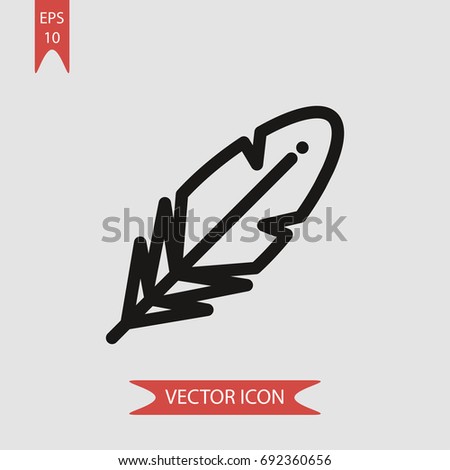 Quill vector icon, illustration symbol