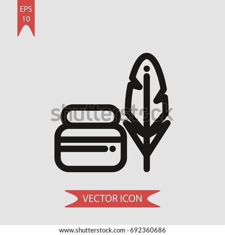 Quill vector icon, illustration symbol