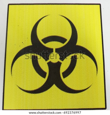Illustration bio hazard sign, danger symbol warning - raster