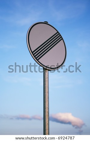 "no limits" road sign on autobahn in germany