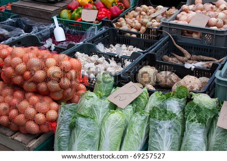 Small Town Vegetable Market