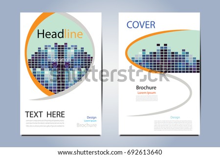 Modern magazine layout template,Flyer cover business brochure illustration structure geometric vector design,Leaflet advertising abstract background,Annual report for presentation, layout in A4 size.
