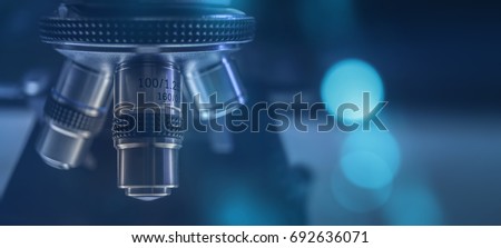 Optical Microscope is used for conducting planned, research experiments, educational demonstrations in medical and clinical laboratories Royalty-Free Stock Photo #692636071