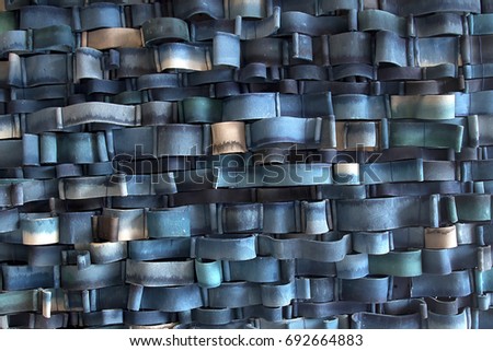 a picture of a close up of a blue and asymmetrical surface. background texture . abstract