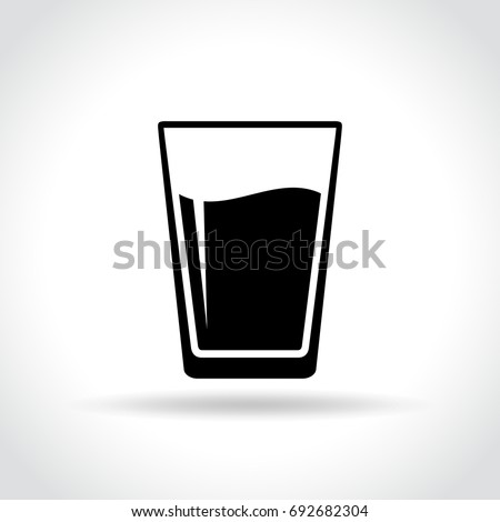 Illustration of water glass icon on white background Royalty-Free Stock Photo #692682304