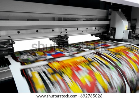 large printer format inkjet working