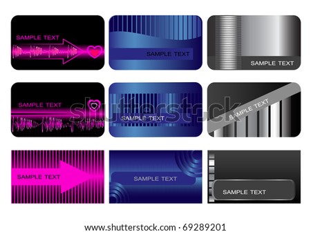 Set of Business cards. Gift cards. The similar image in my portfolio in vector format.