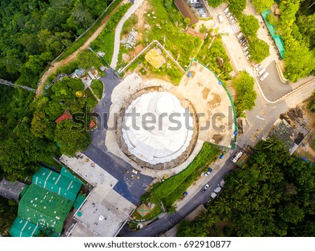 big buddha phuket aerial top view
