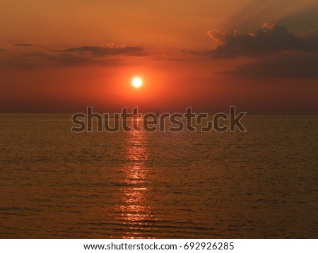 Sunrise in the romanian Black Sea