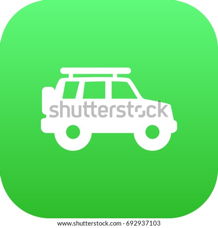 Isolated Suv Icon Symbol On Clean Background. Vector Hatchback Element In Trendy Style.