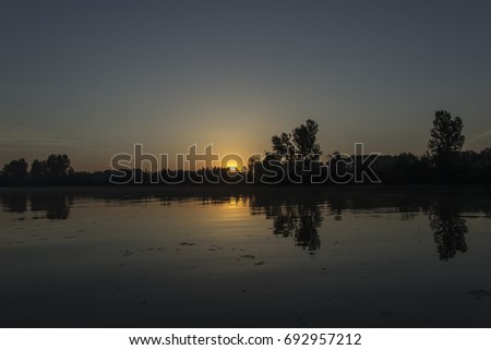 Serbia - River Tisa (Tisza) at sunrise 