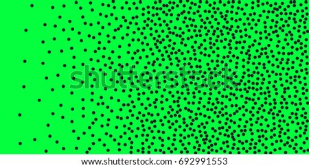 Black dots on green background. Abstract Radial Gradient, Circle halftone Dots, Black Dotwork Engraving Pattern, Fine Radial Gradient For Your Design. Vector Illustration