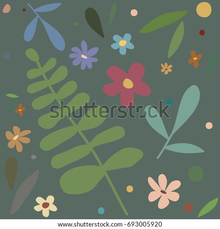 Vector floral illustration.Botanical background