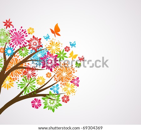 flower tree, background