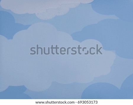 Sky and cloud painting on the wall