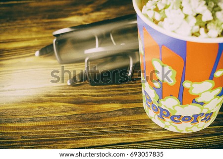 Movie and popcorn
