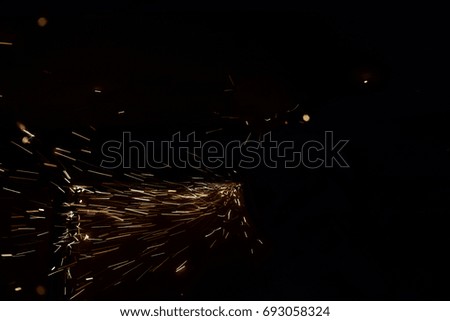 Sparks of welding