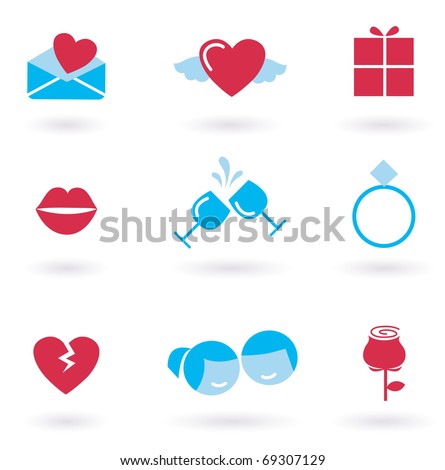 Vector collection of Valentine's day and Love icons.