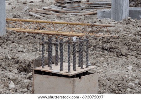 Steel rod used for construction with reinforce concrete on construction Site