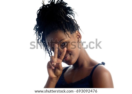 portrait of yung black woman,