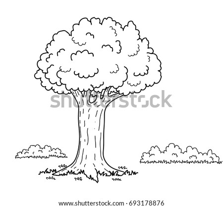 Cartoon stripes Backdrop tree