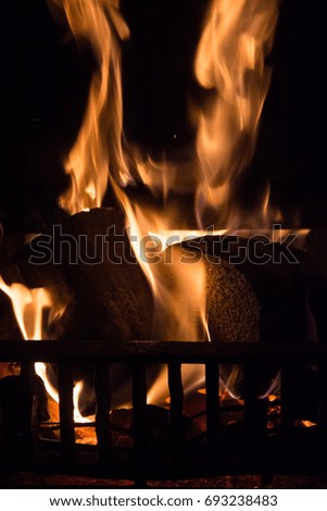 Irish logs on my fireplace.