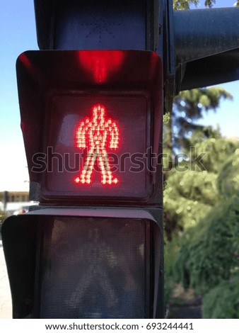 red light for pedestrians