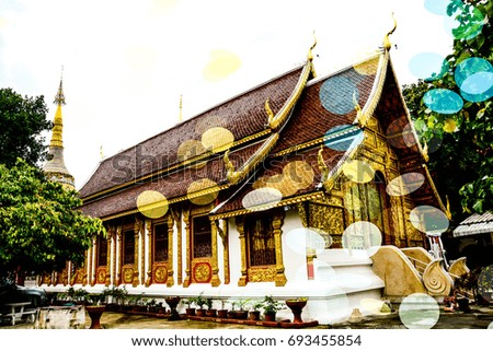 roof and architecture style Thai lanna in north Thailand