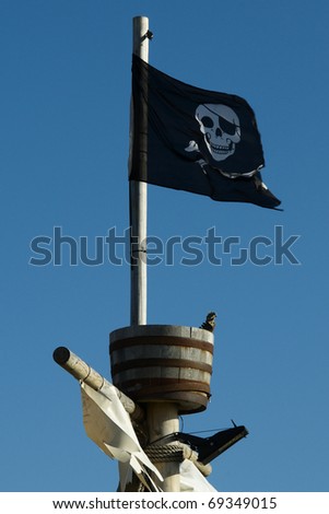 Jolly roger flag Royalty-Free Stock Photo #69349015