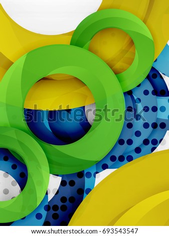 Circle vector background design with abstract swirls
