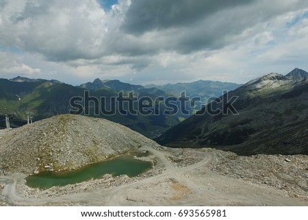 View from the "gefrorene-Wand-Spitzen" in Tux Zillertal Austria