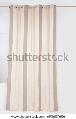 Curtain on window with home decoration. Interior simulation.