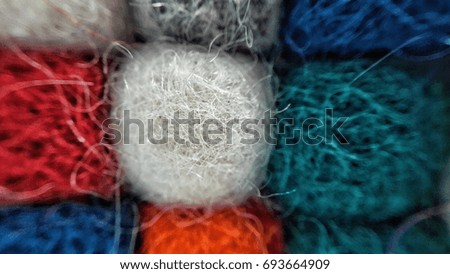 Closeup colorful silk fiber can be used for background