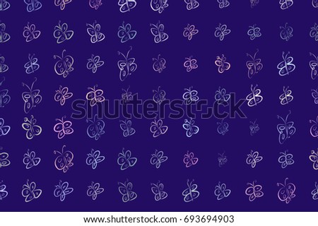 Hand drawn butterfly illustrations background, good for graphic design, wallpapers or booklets. Cartoon style vector graphic.