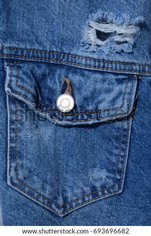 Jeans Pocket texture close up