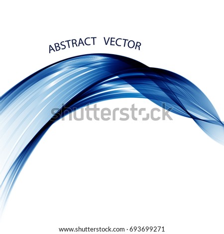 Vector background with blue wave for your business