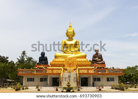 Big golden buddha in Thailand