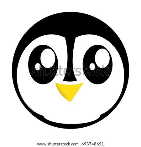Isolated avatar of penguin on a white background, vector illustration