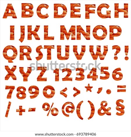 Orange alphabet number a sings carrots style