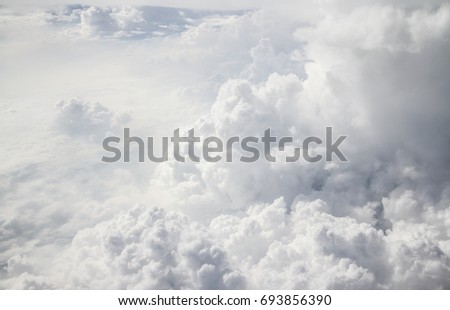 Sky and cloud view from airplane